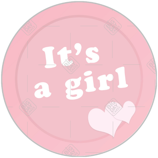 It's a girl topper - round