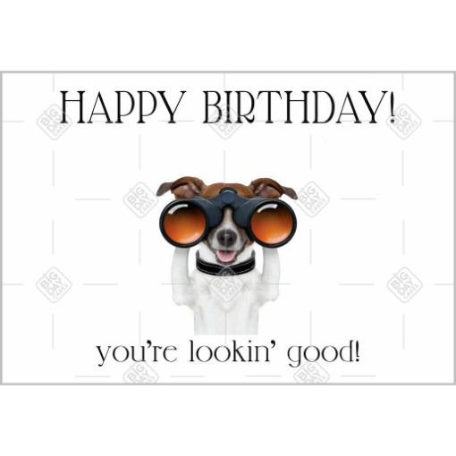 Happy Birthday dog topper - landscape