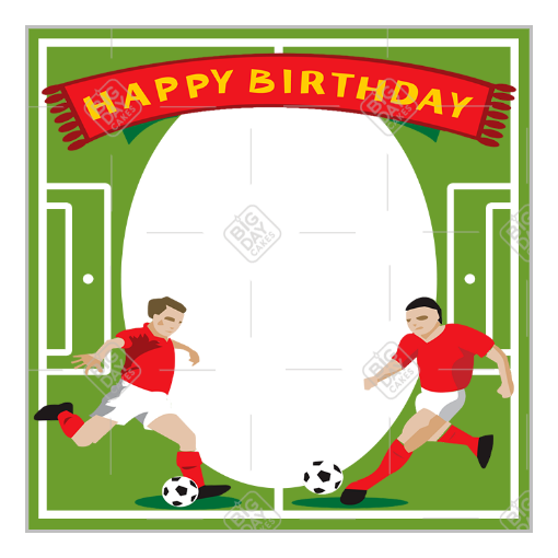 Happy Birthday Football frame - square