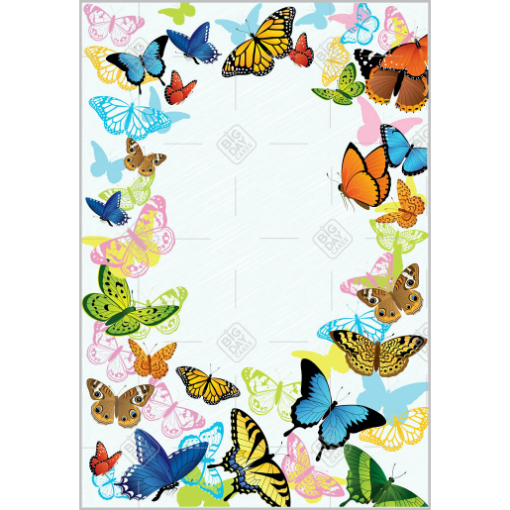 Butterflies frame - portrait