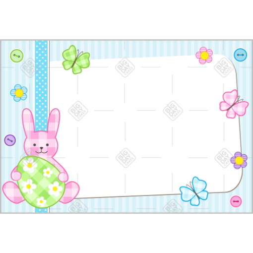 Easter bunny frame - landscape