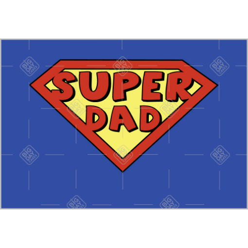 Super Dad topper - landscape