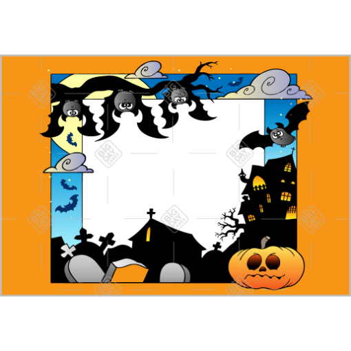 Halloween bats frame - landscape