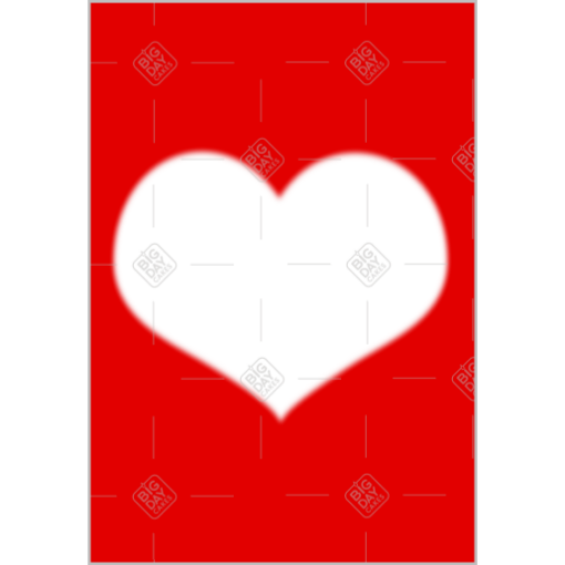 Red heart cutout frame - portrait