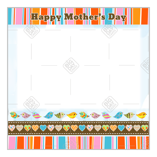 Mothers Day stripey frame - square