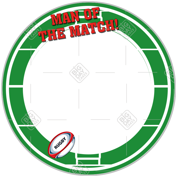 Rugby Man Of The Match Frame Round