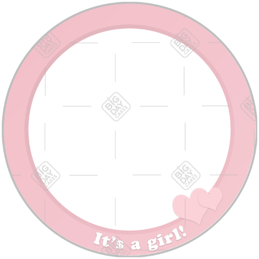 It's a girl -with hearts- frame - round