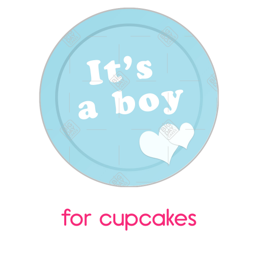It's a boy topper - cupcake