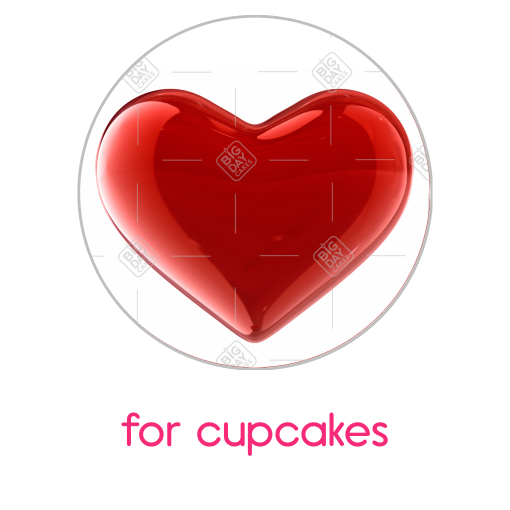 Love heart topper - cupcake