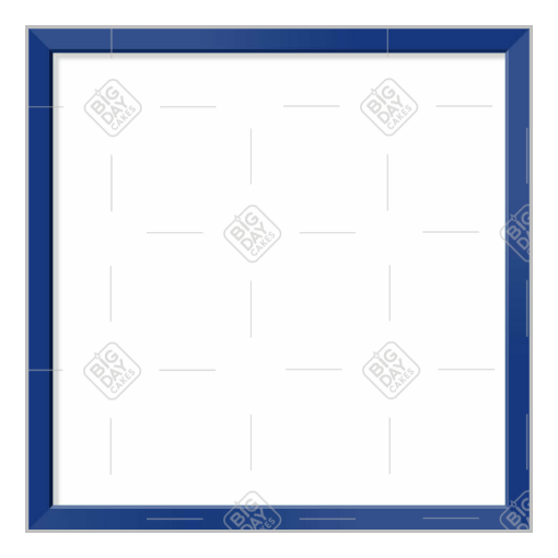 Simple dark blue thin frame topper - square