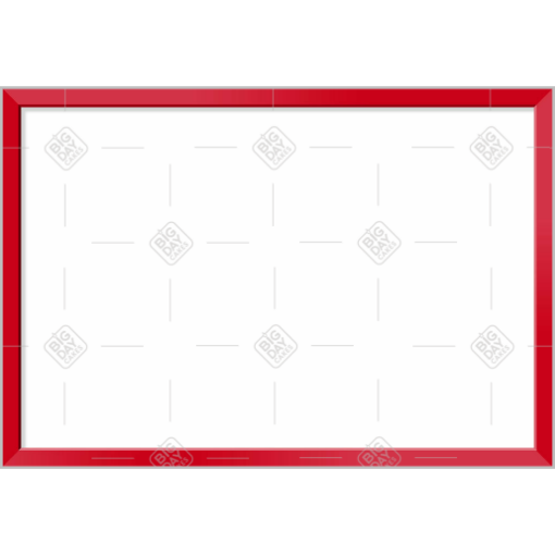 Simple red thin frame topper - landscape