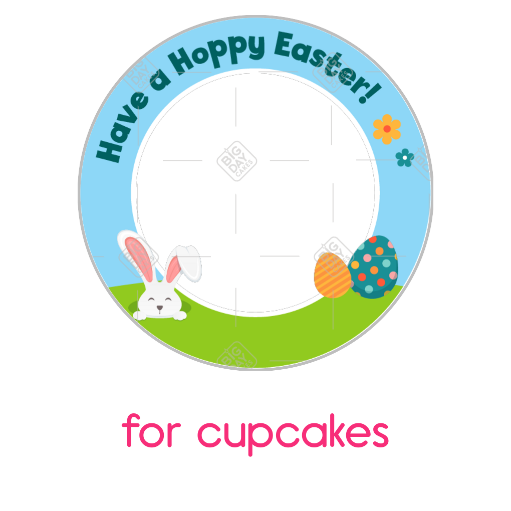 Easter-Bunny frame - cupcakes